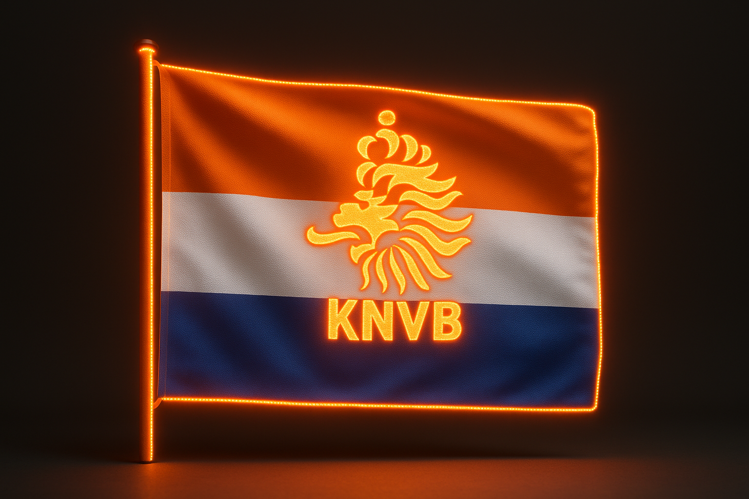 Netherlands KNVB Glowing Flag - LED Illuminated