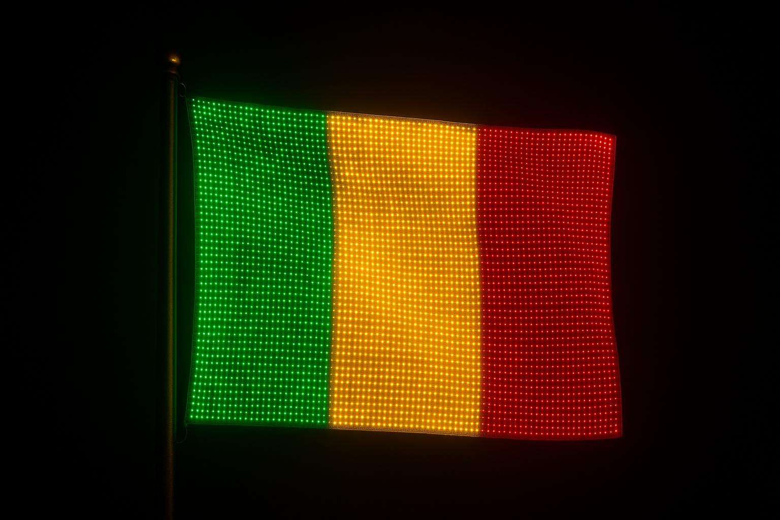 Mali Glowing Flag - LED Illuminated