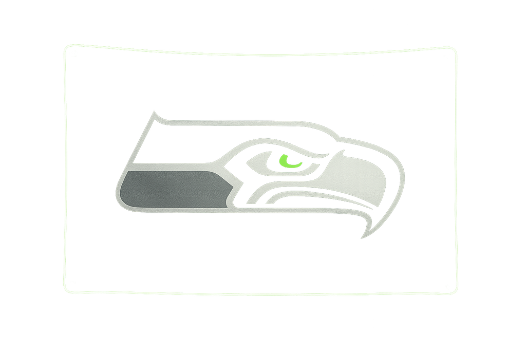 Seattle Seahawks Glowing Flag - LED Illuminated