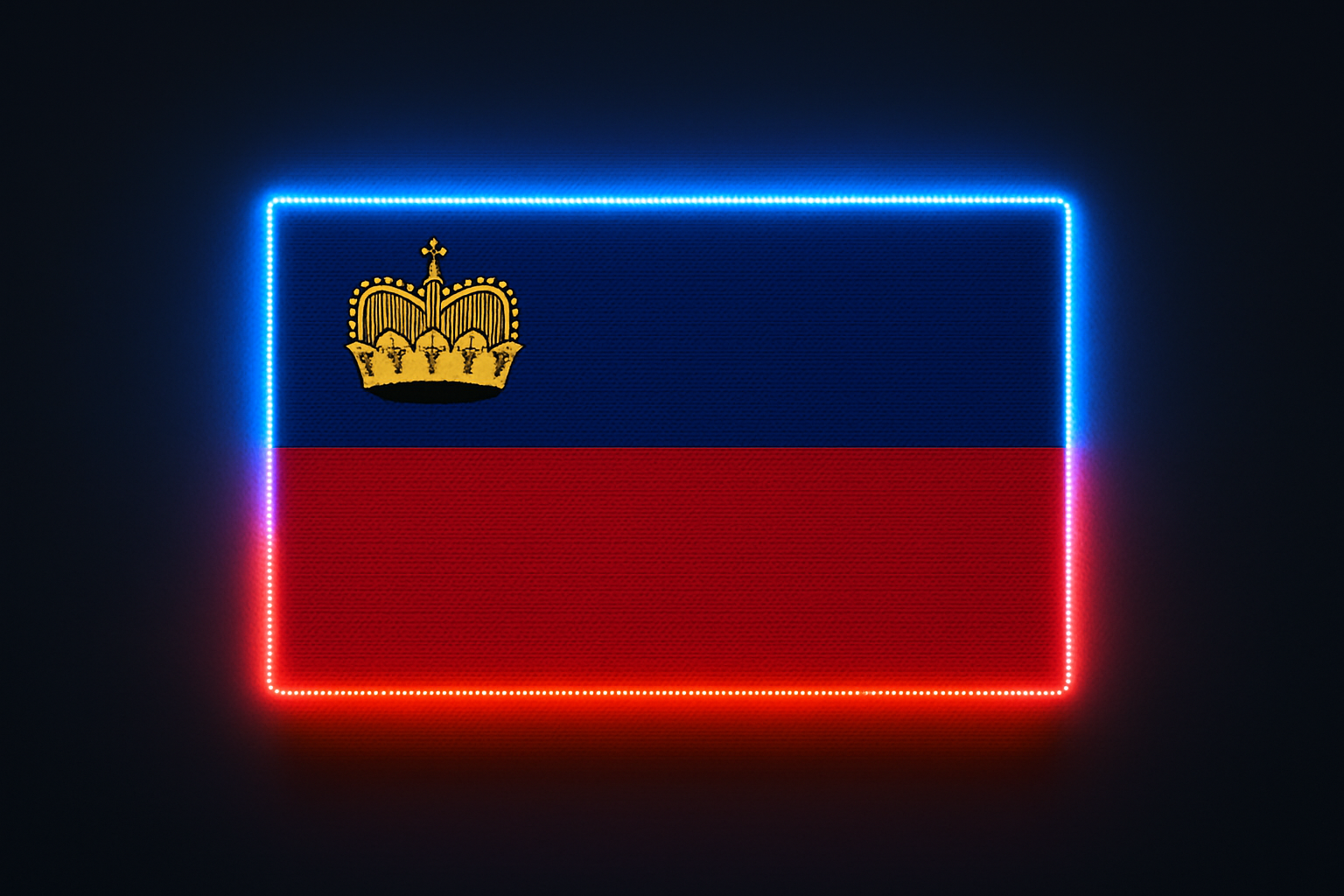 Liechtenstein Glowing Flag - LED Illuminated