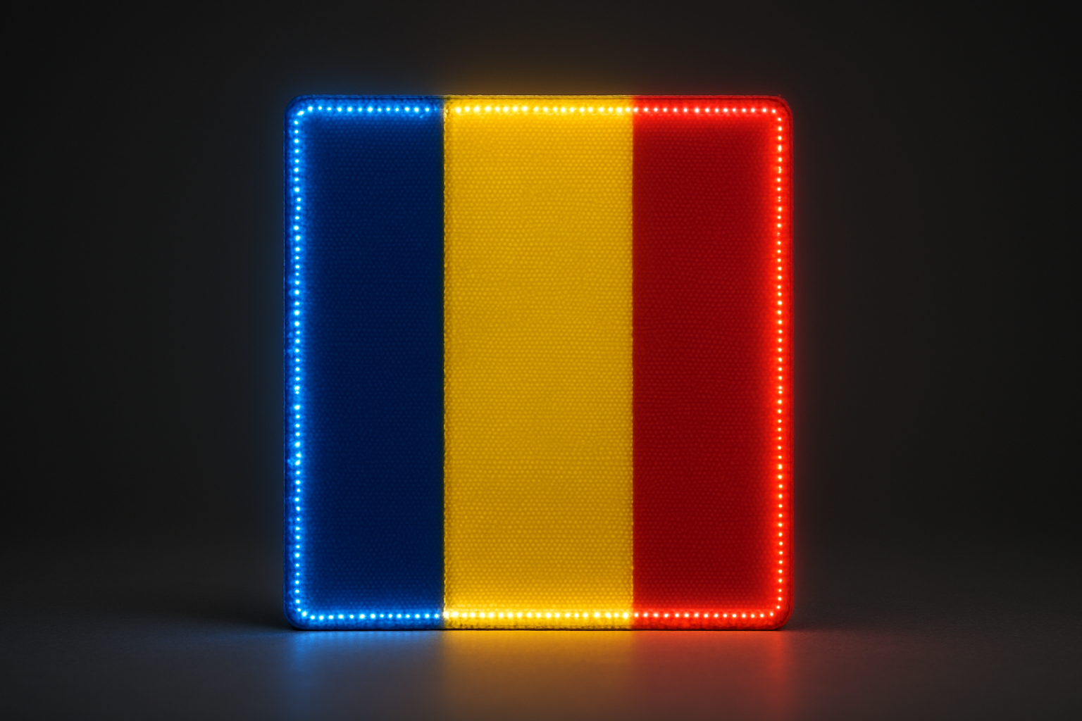 Romania Glowing Flag - LED Illuminated