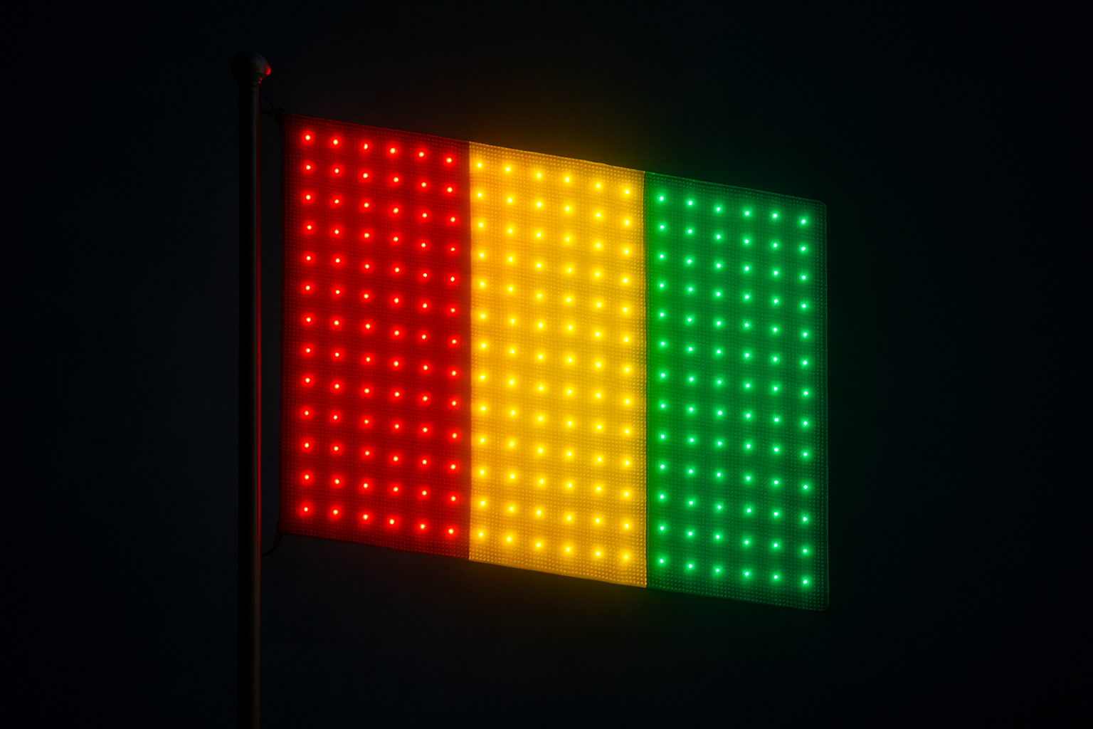 Guinea Glowing Flag - LED Illuminated