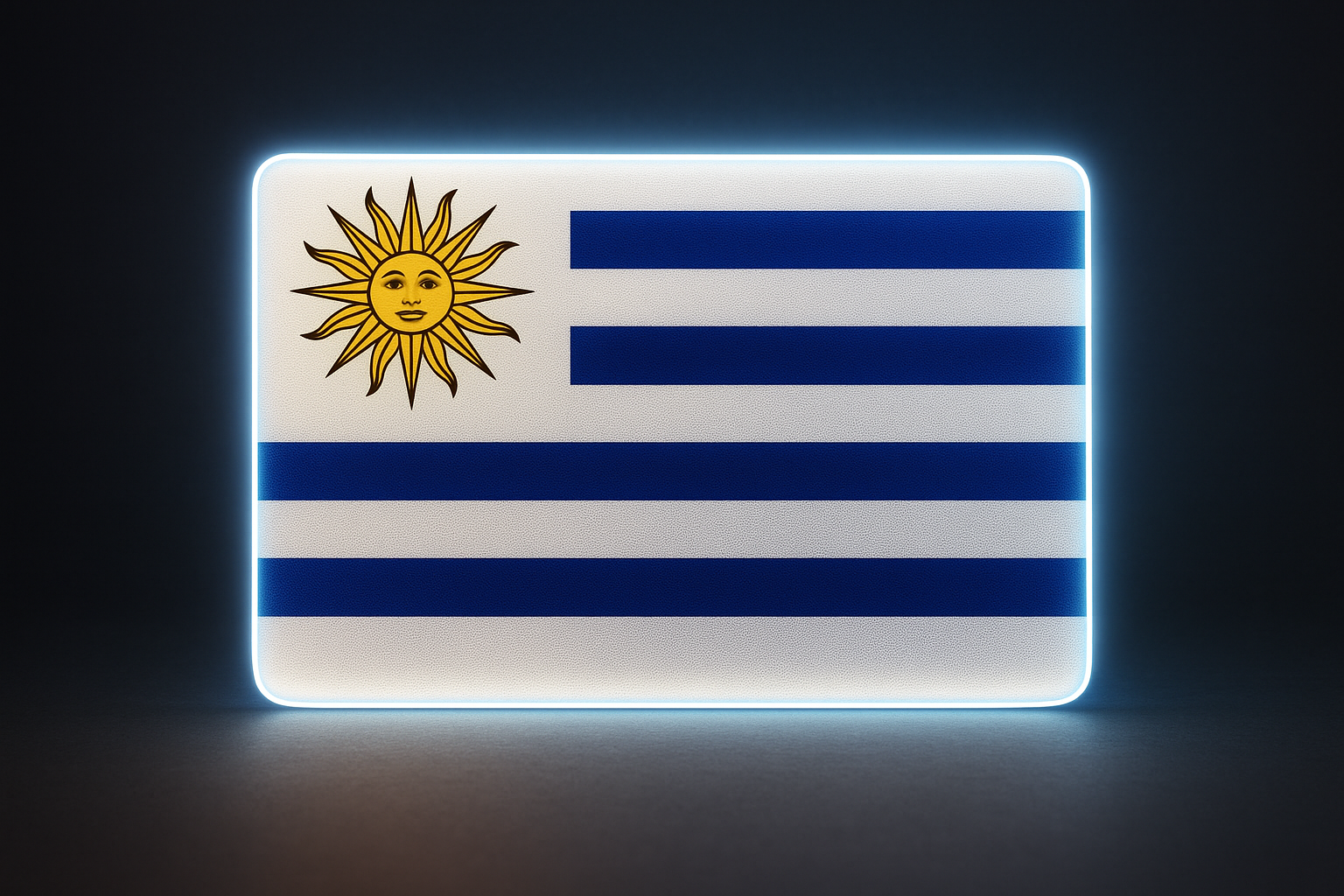 Uruguay Glowing Flag - LED Illuminated