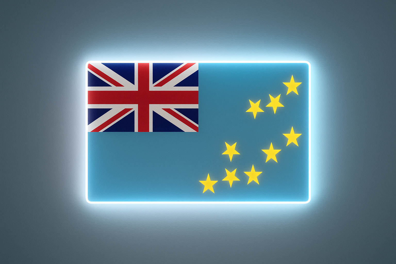 Tuvalu Glowing Flag - LED Illuminated