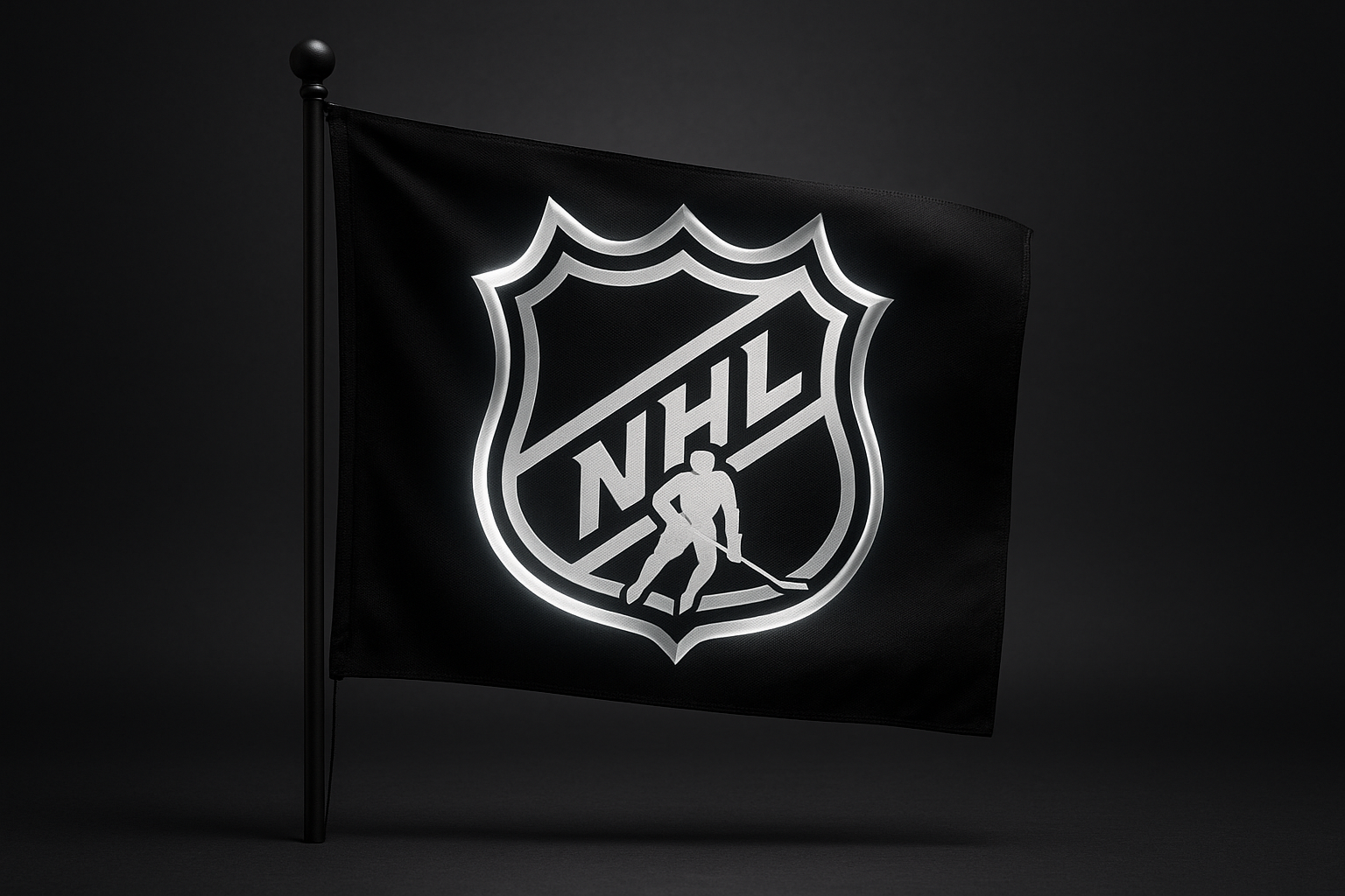 NHL Glowing Flag - LED Illuminated