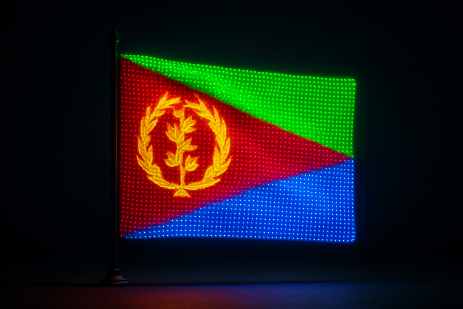 Eritrea Glowing Flag - LED Illuminated