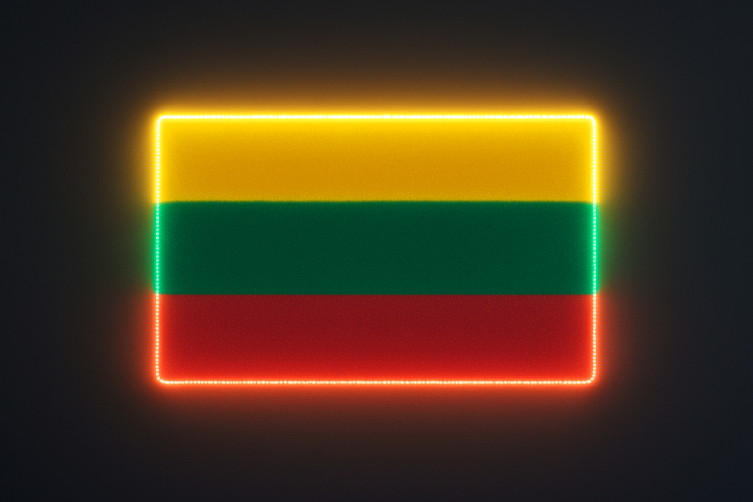 Lithuania Glowing Flag - LED Illuminated