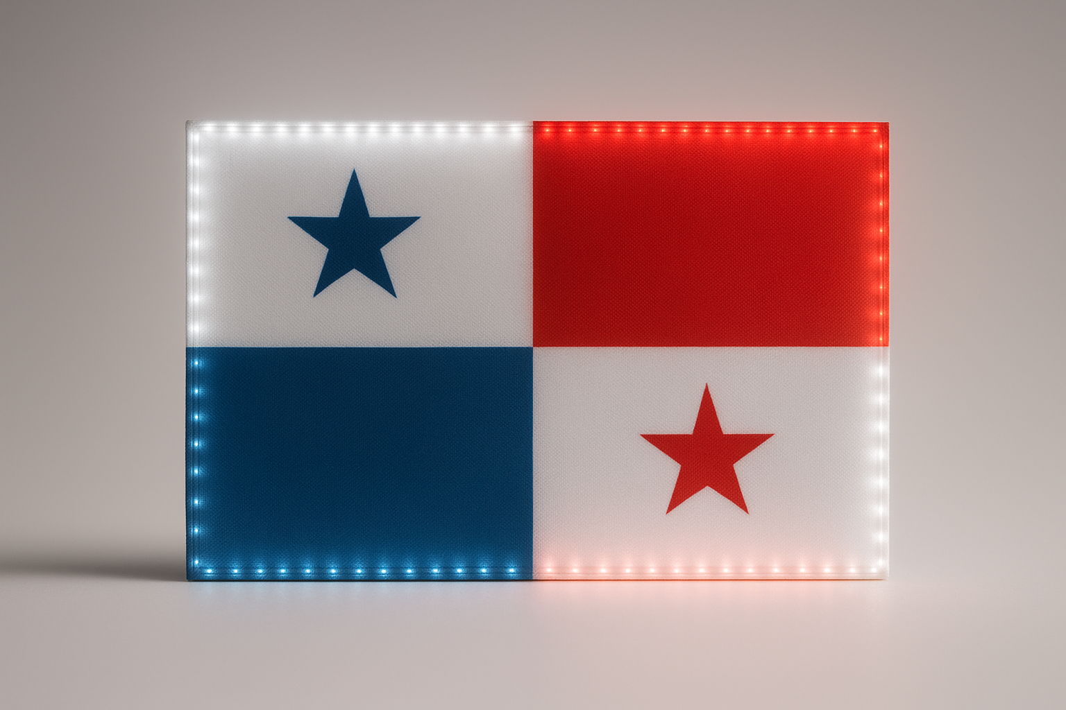 Panama Glowing Flag - LED Illuminated
