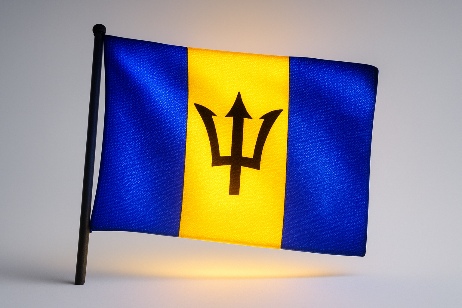 Barbados Glowing Flag - LED Illuminated