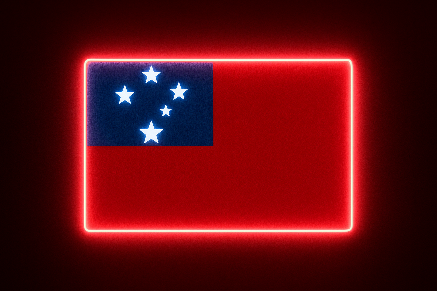 Samoa Glowing Flag - LED Illuminated