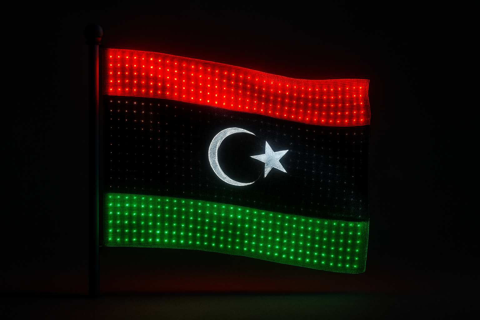 Libya Glowing Flag - LED Illuminated
