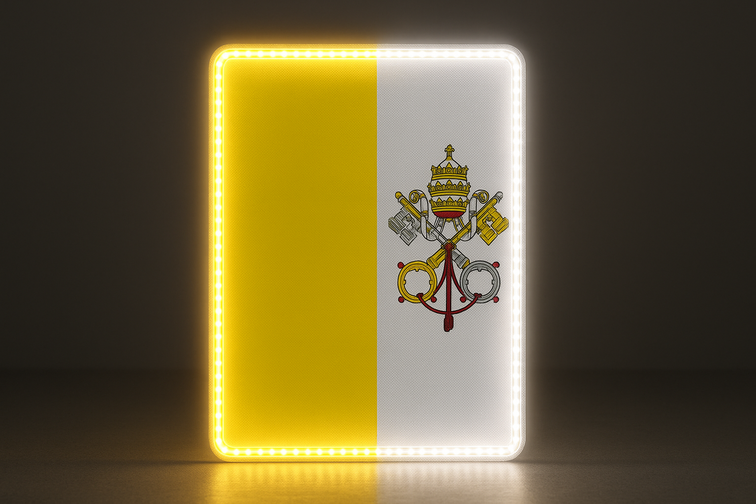 Vatican City Glowing Flag - LED Illuminated