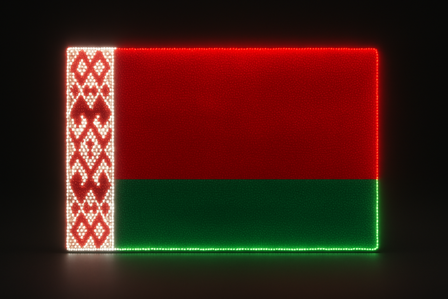 Belarus Glowing Flag - LED Illuminated