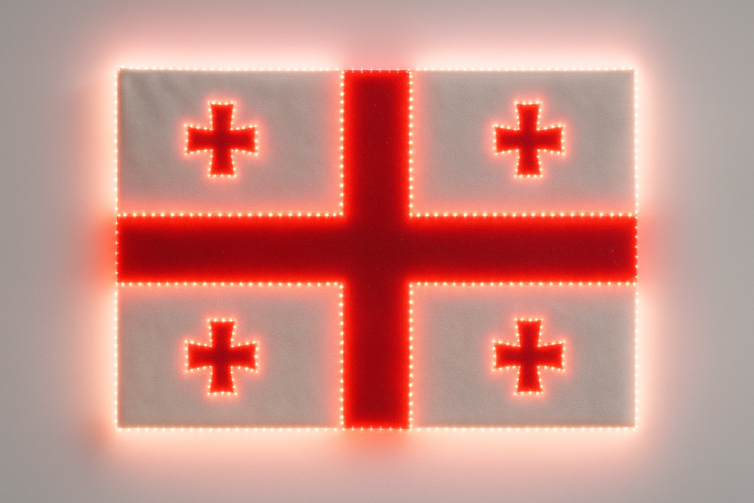 Georgia Glowing Flag - LED Illuminated