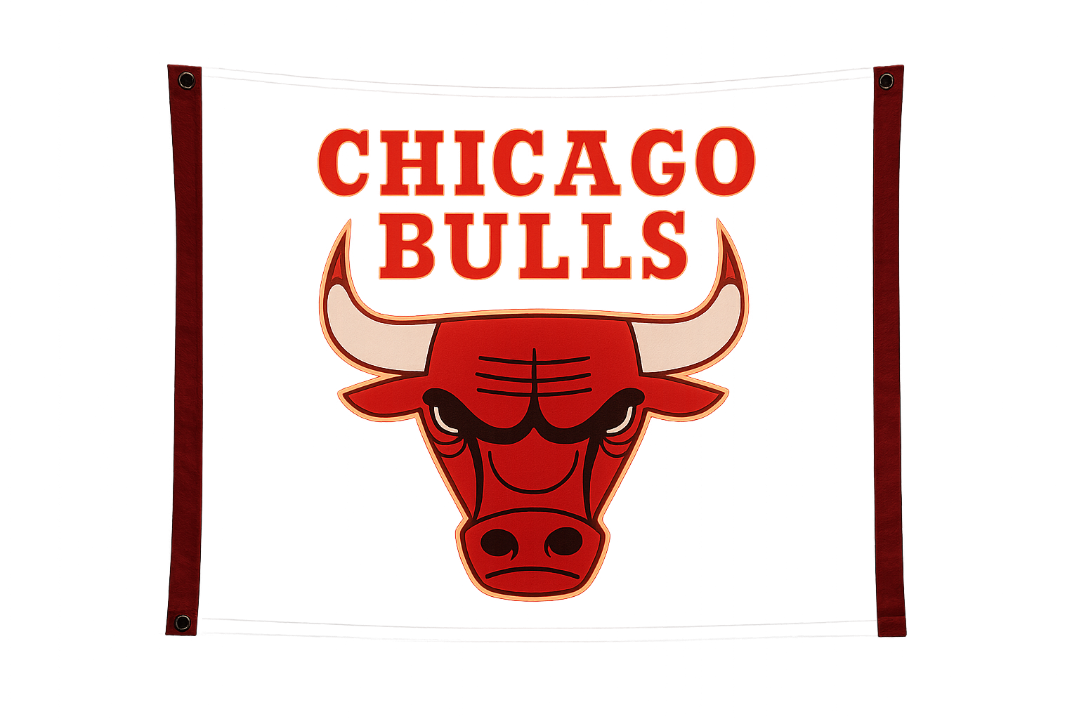 Chicago Bulls Glowing Flag - LED Illuminated