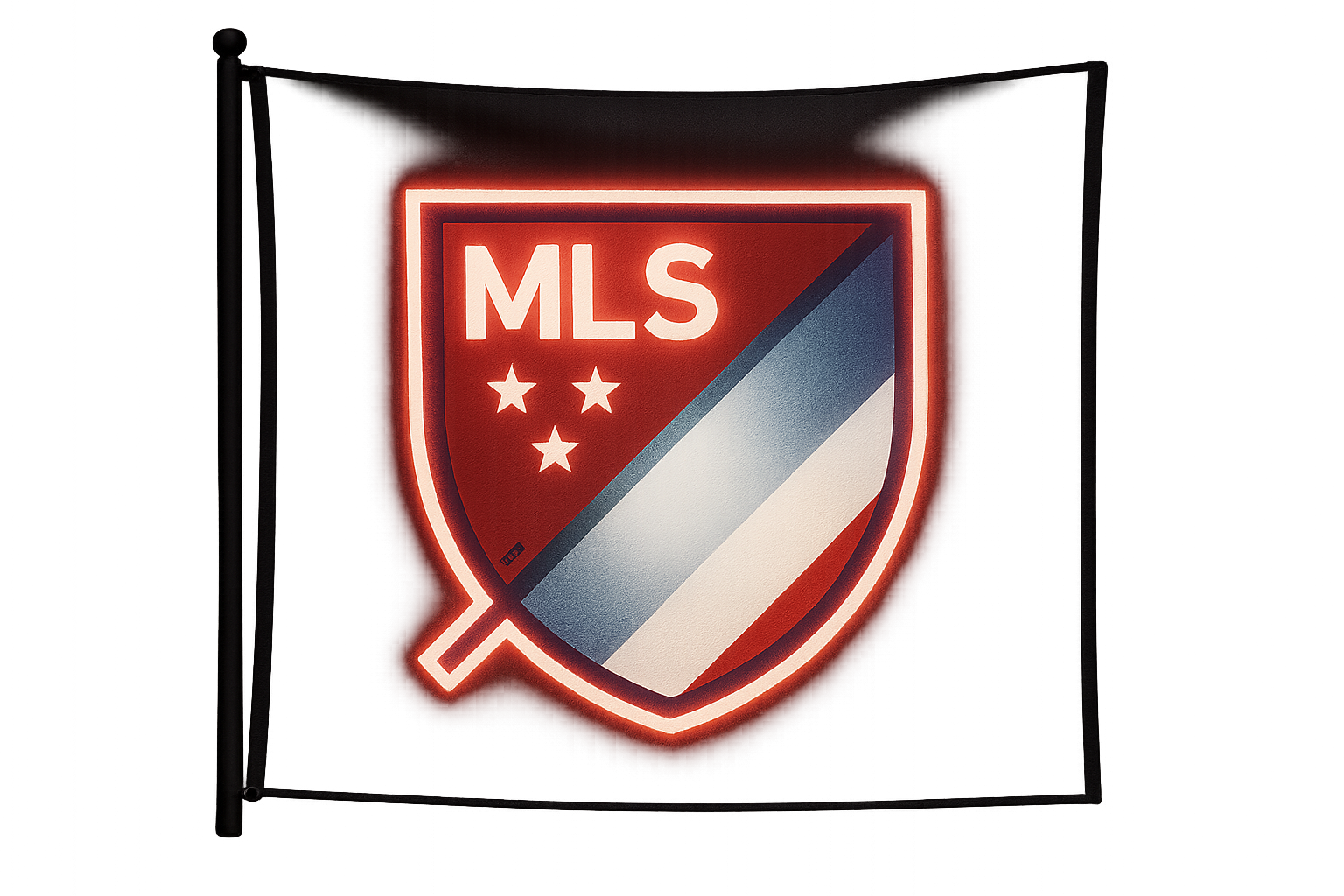 MLS Glowing Flag - LED Illuminated