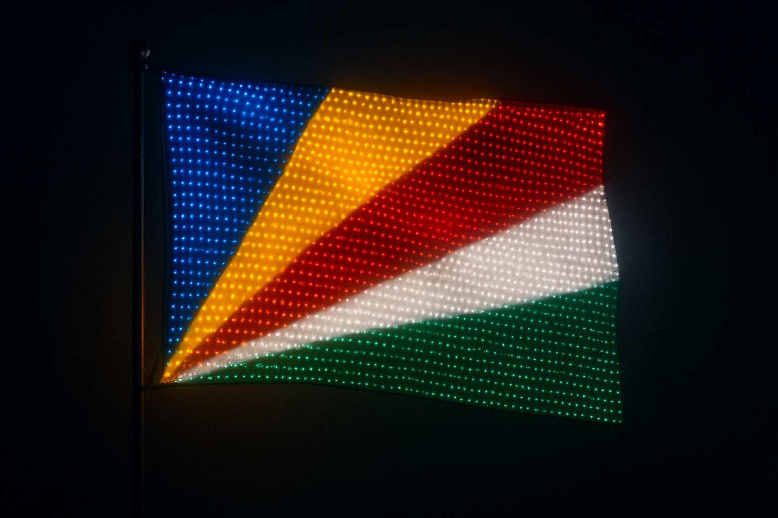 Seychelles Glowing Flag - LED Illuminated