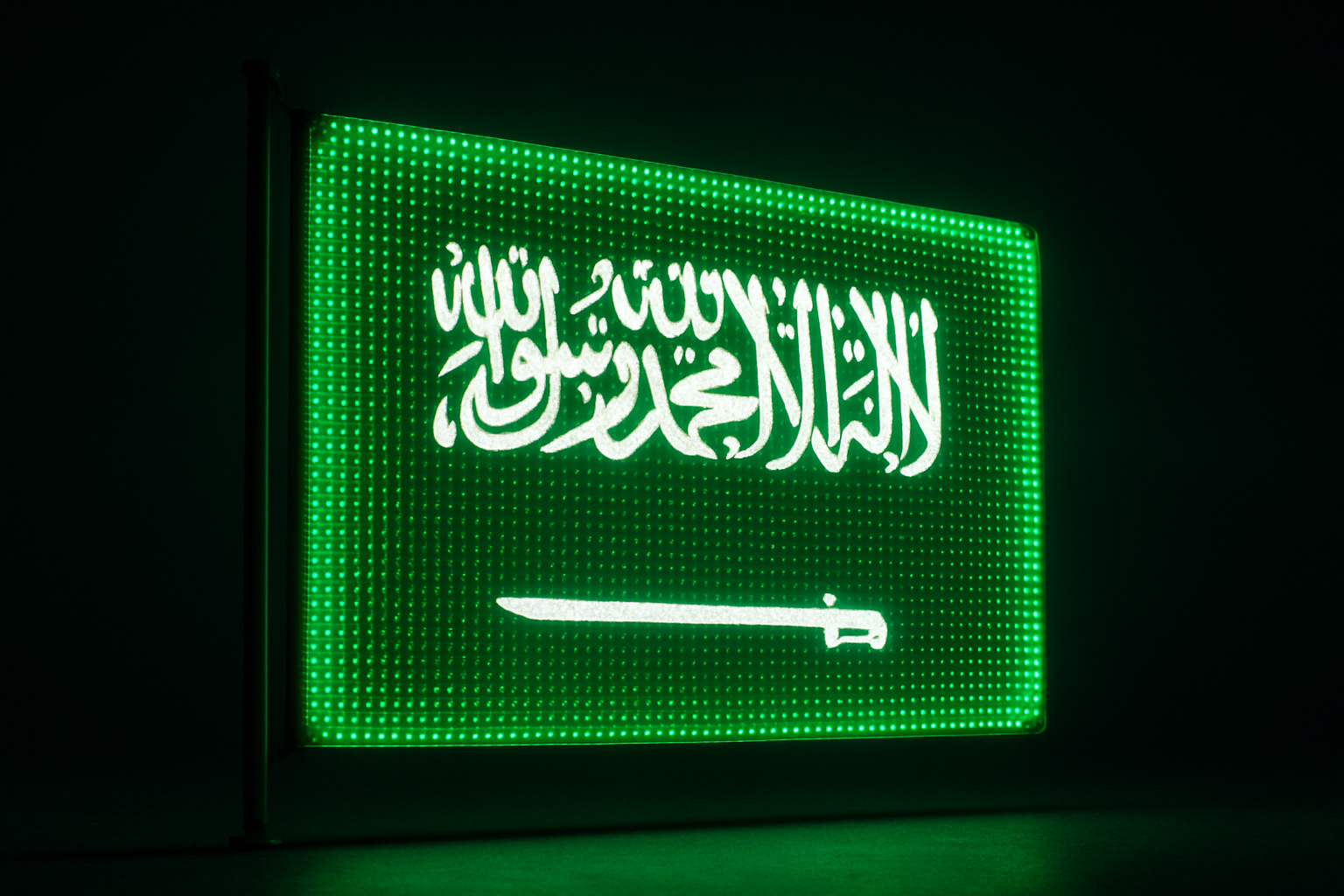 Saudi Arabia Glowing Flag - LED Illuminated