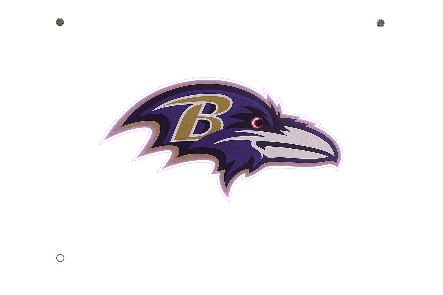 Baltimore Ravens Glowing Flag - LED Illuminated