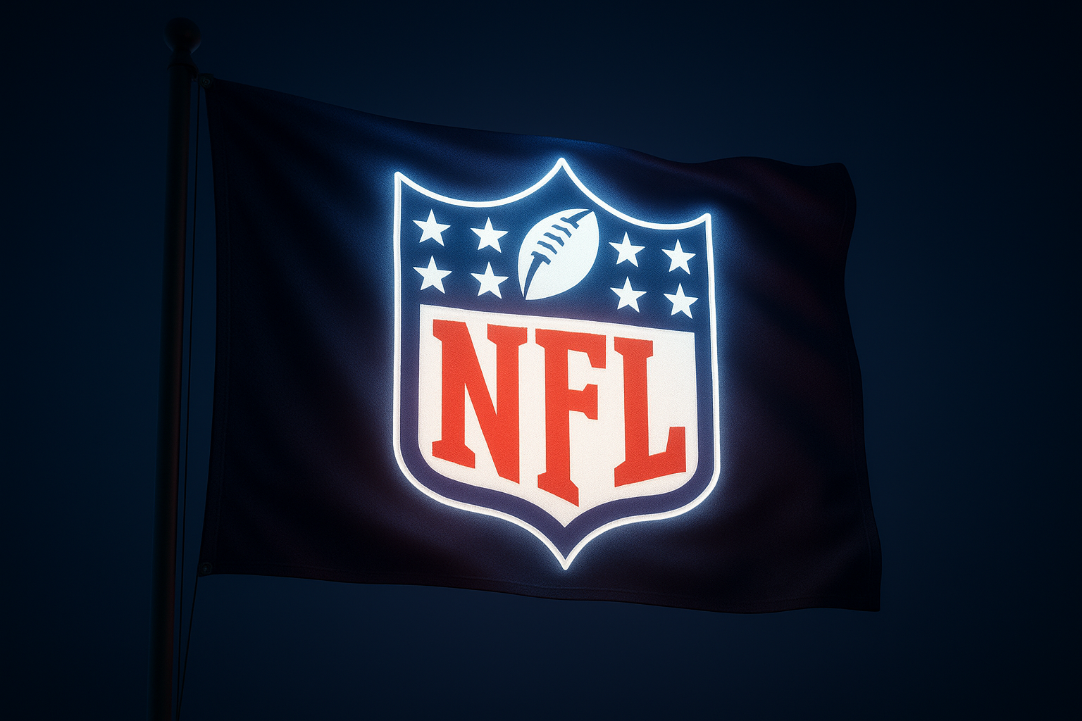 NFL Glowing Flag - LED Illuminated