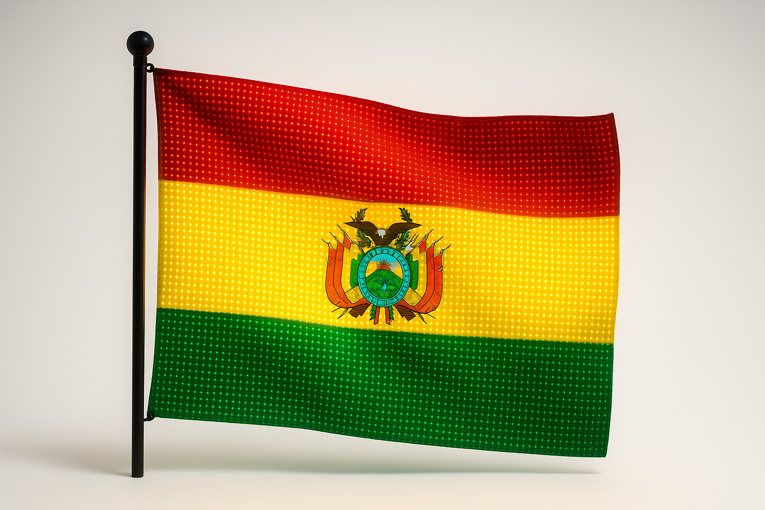 Bolivia Glowing Flag - LED Illuminated
