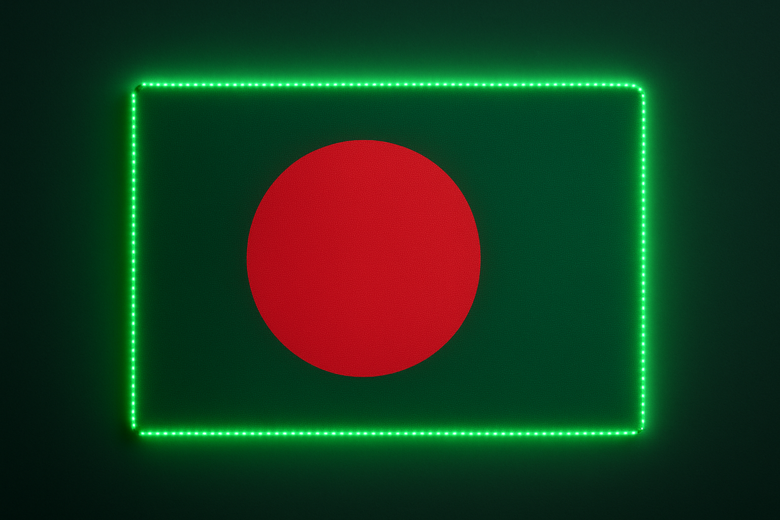 Bangladesh Glowing Flag - LED Illuminated