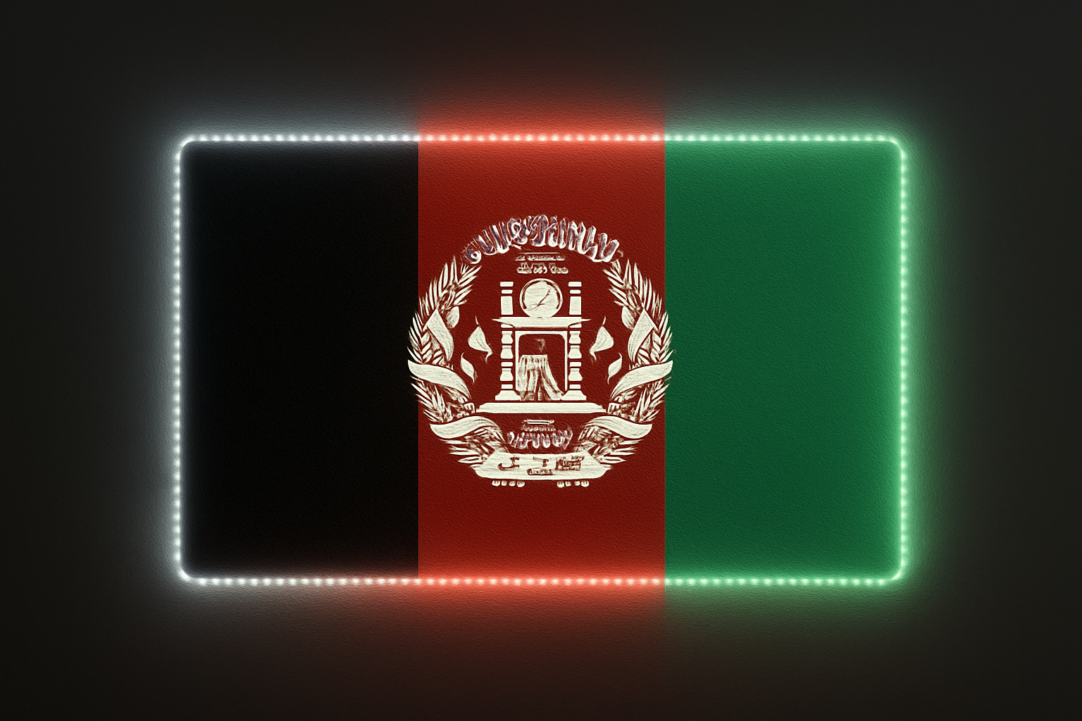 Afghanistan Glowing Flag - LED Illuminated