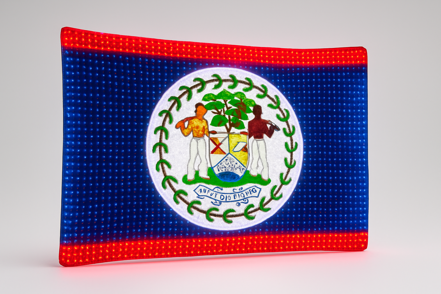 Belize Glowing Flag - LED Illuminated