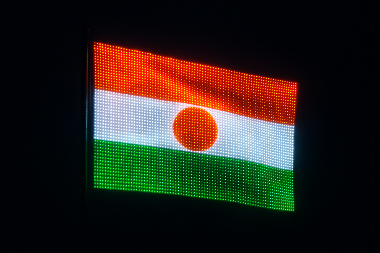 Niger Glowing Flag - LED Illuminated