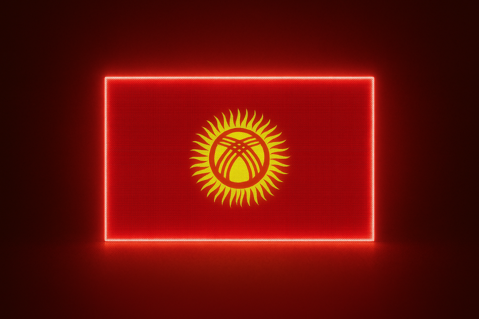 Kyrgyzstan Glowing Flag - LED Illuminated