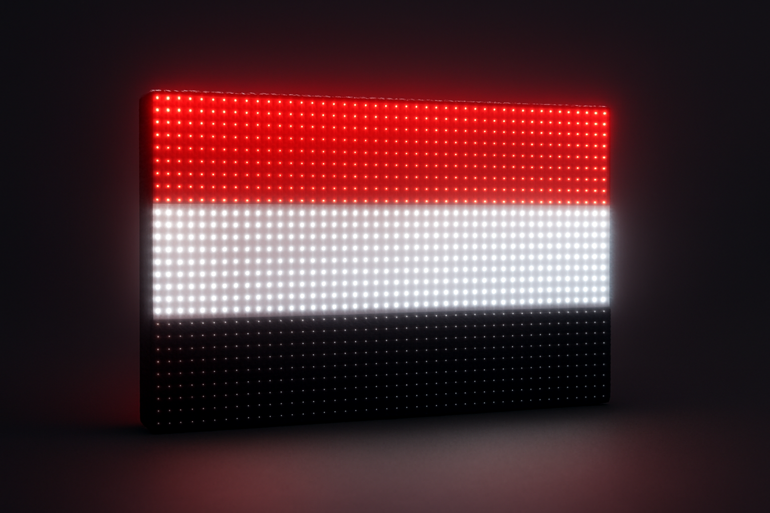 Yemen Glowing Flag - LED Illuminated