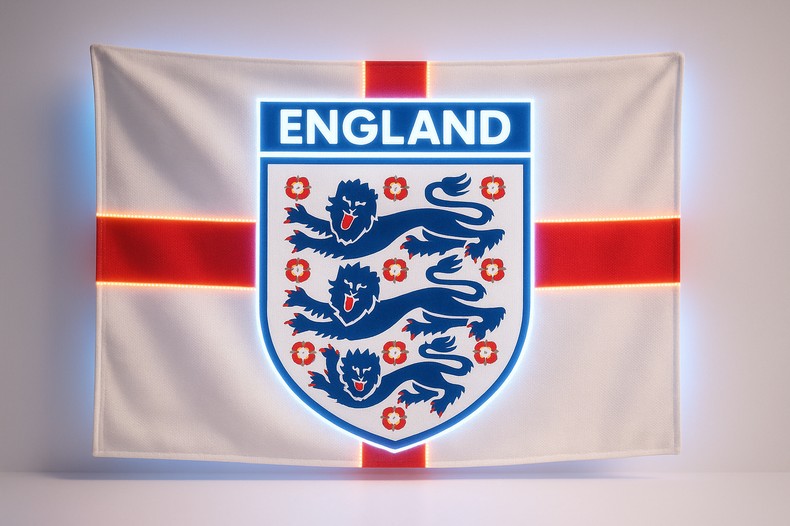 England FA Glowing Flag - LED Illuminated