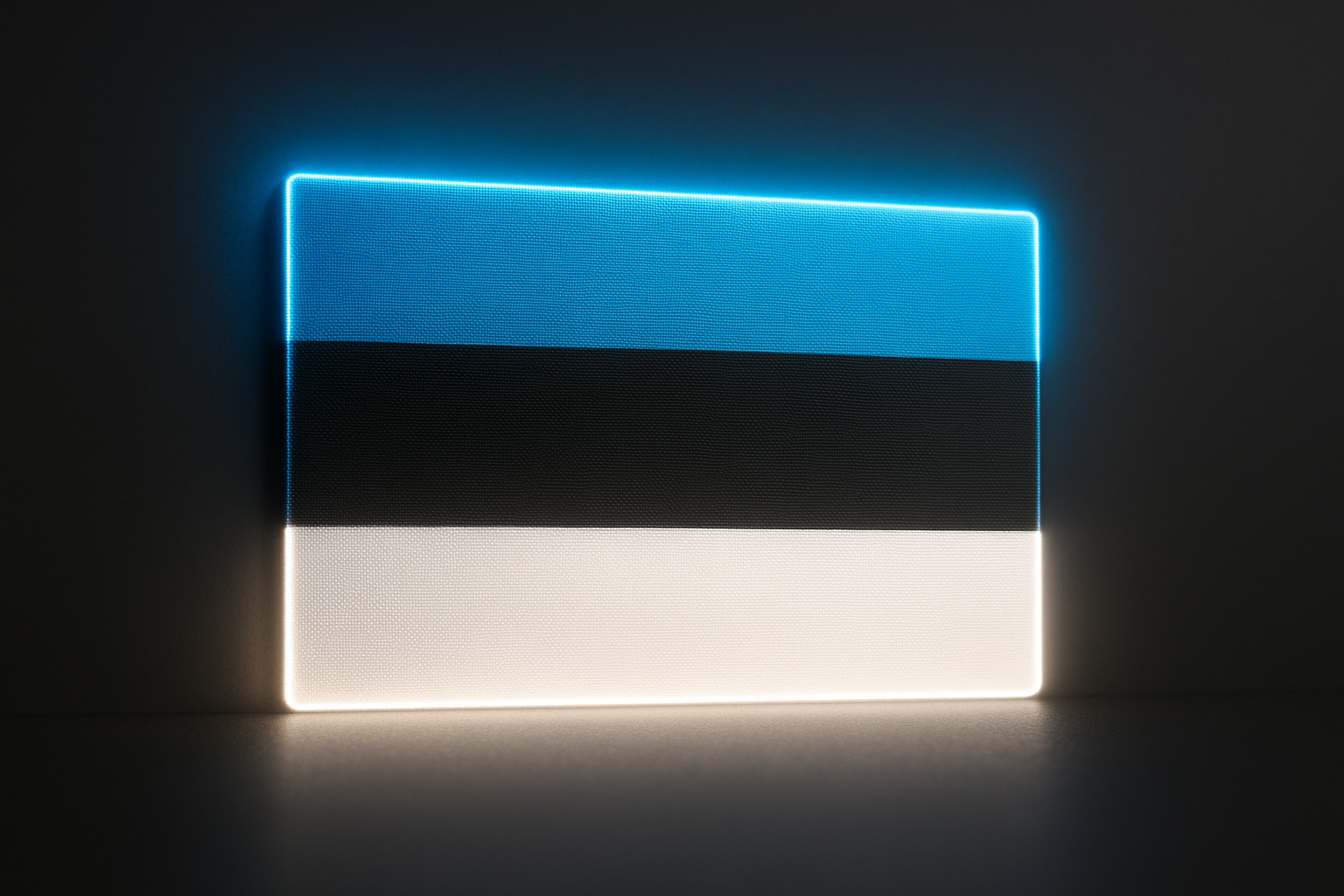 Estonia Glowing Flag - LED Illuminated