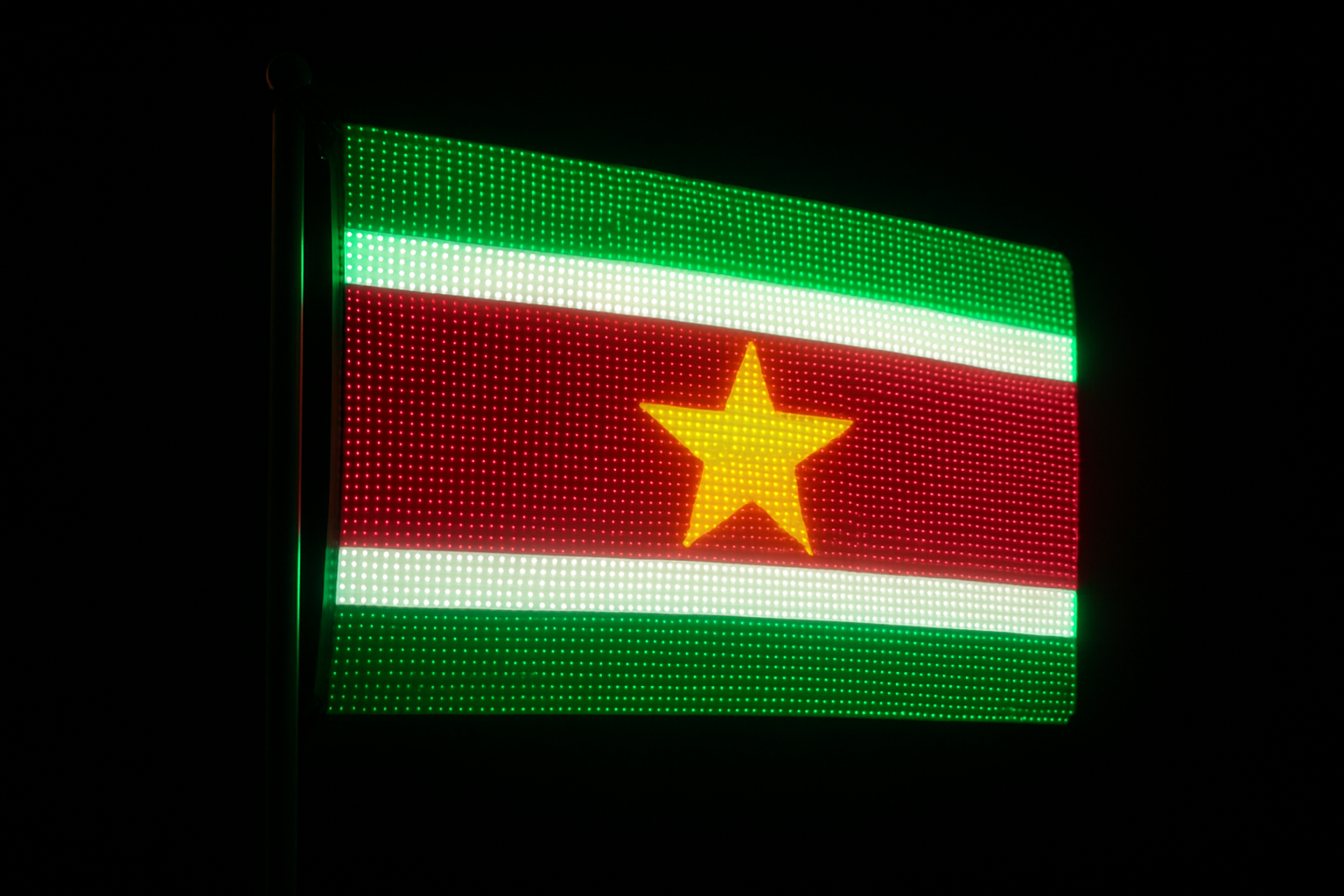 Suriname Glowing Flag - LED Illuminated