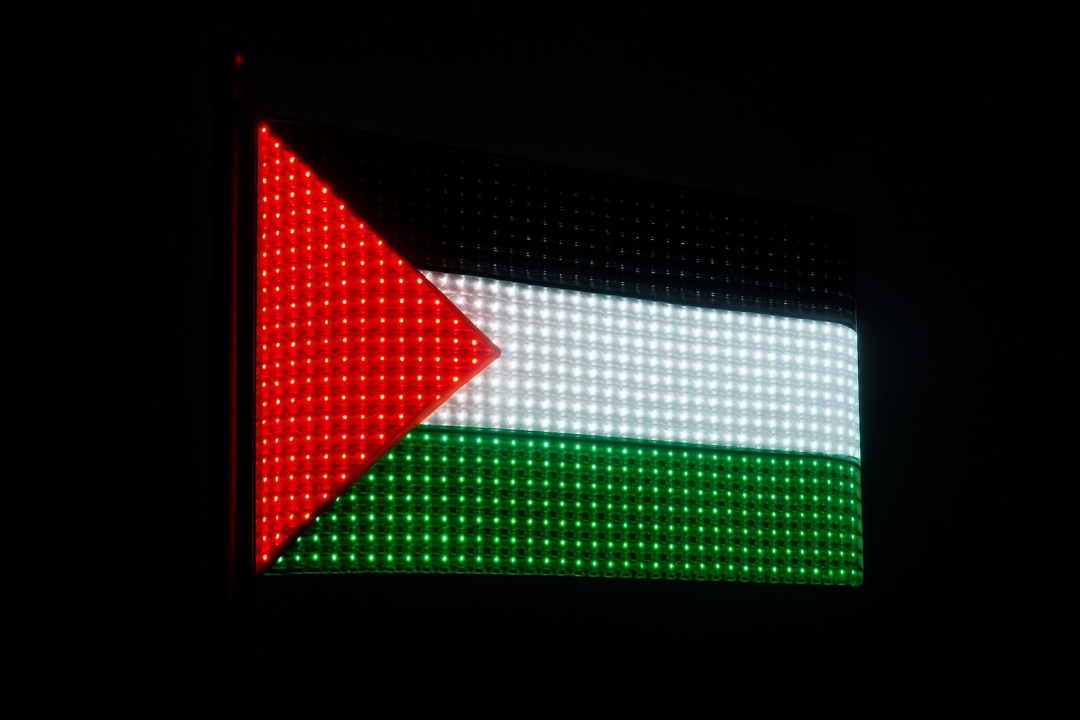 Palestine Glowing Flag - LED Illuminated