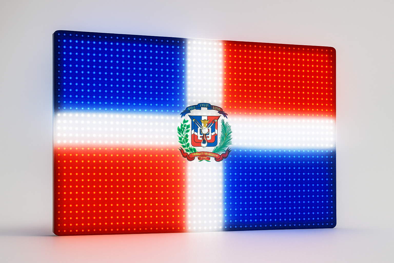 Dominican Republic Glowing Flag - LED Illuminated