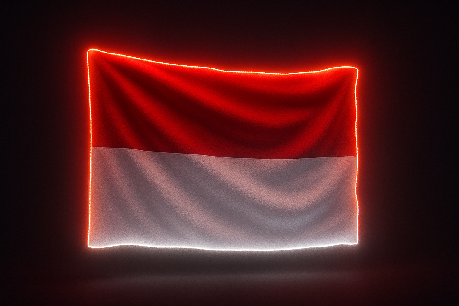 Indonesia Glowing Flag
