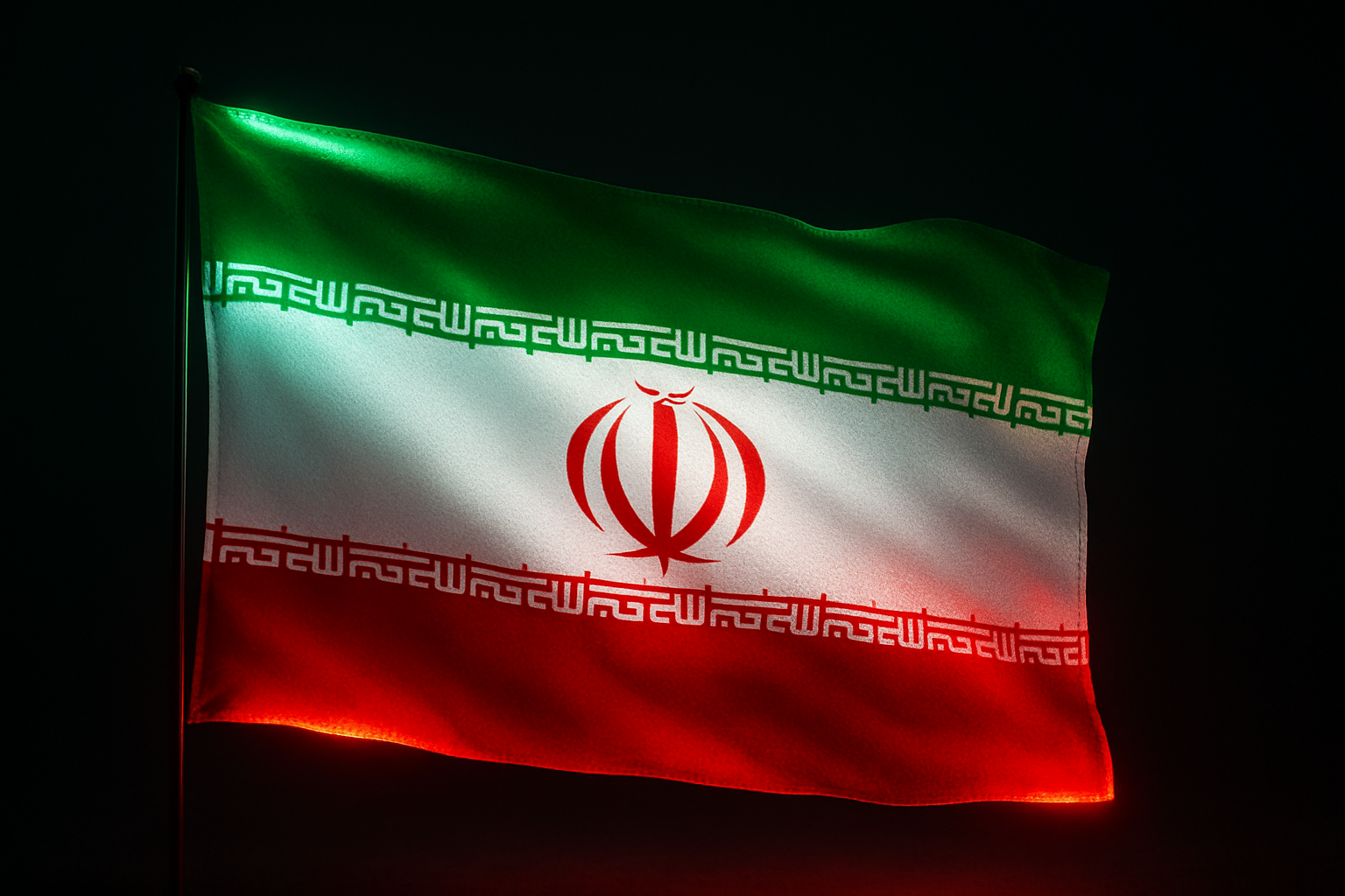 Iran Glowing Flag