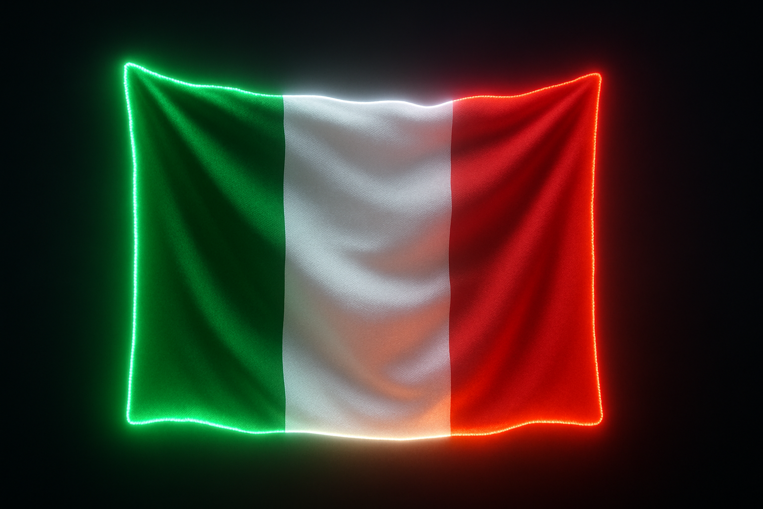 Italy Glowing Flag