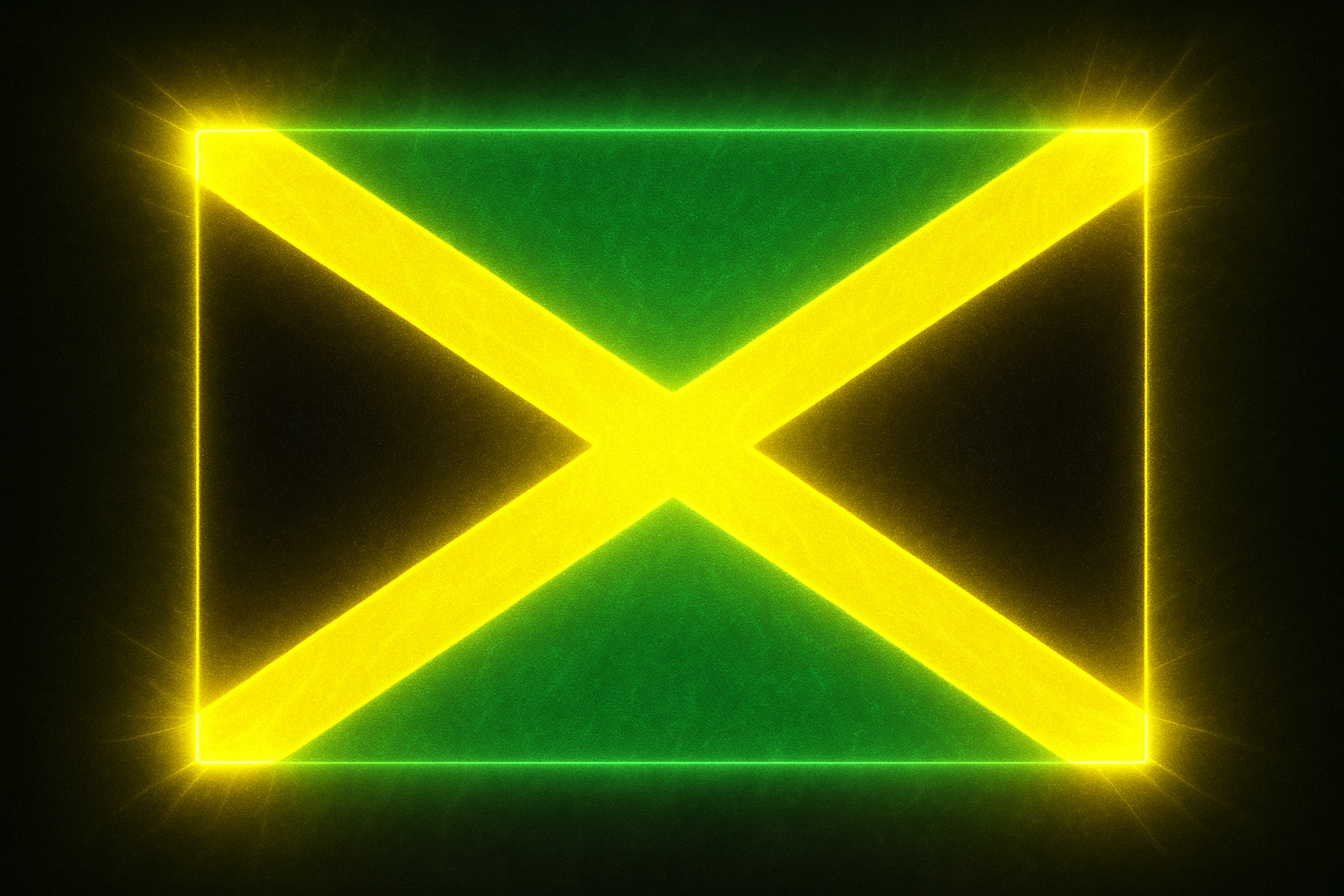 Jamaica Glowing Flag