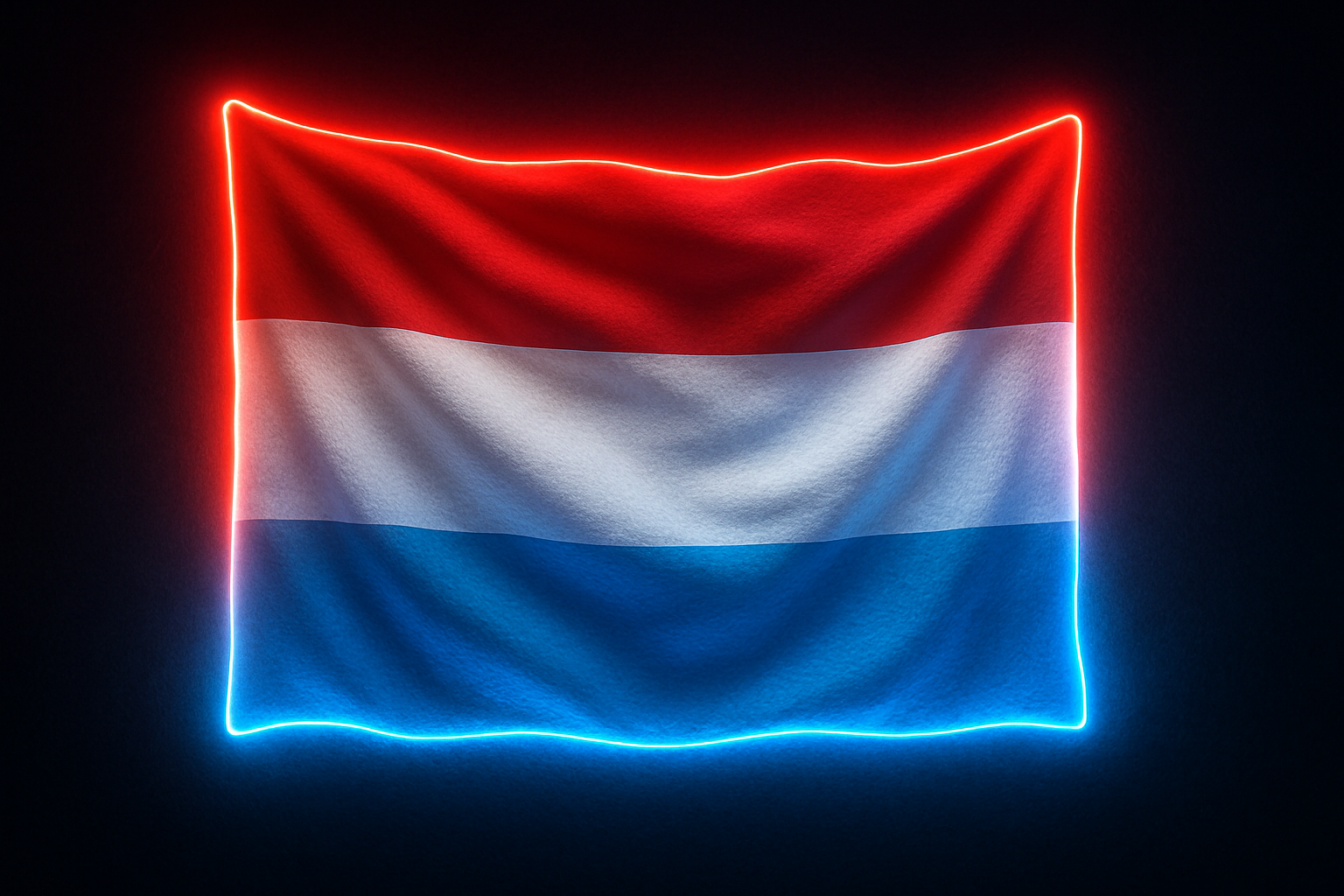 Luxembourg Glowing Flag