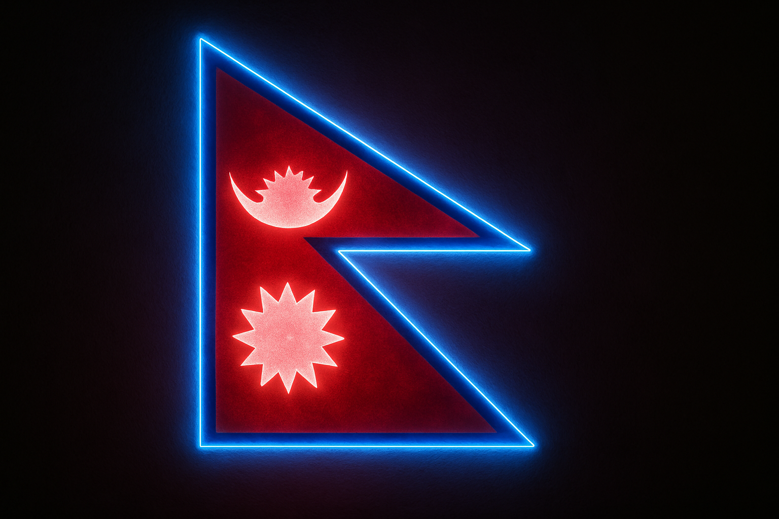 Nepal Glowing Flag
