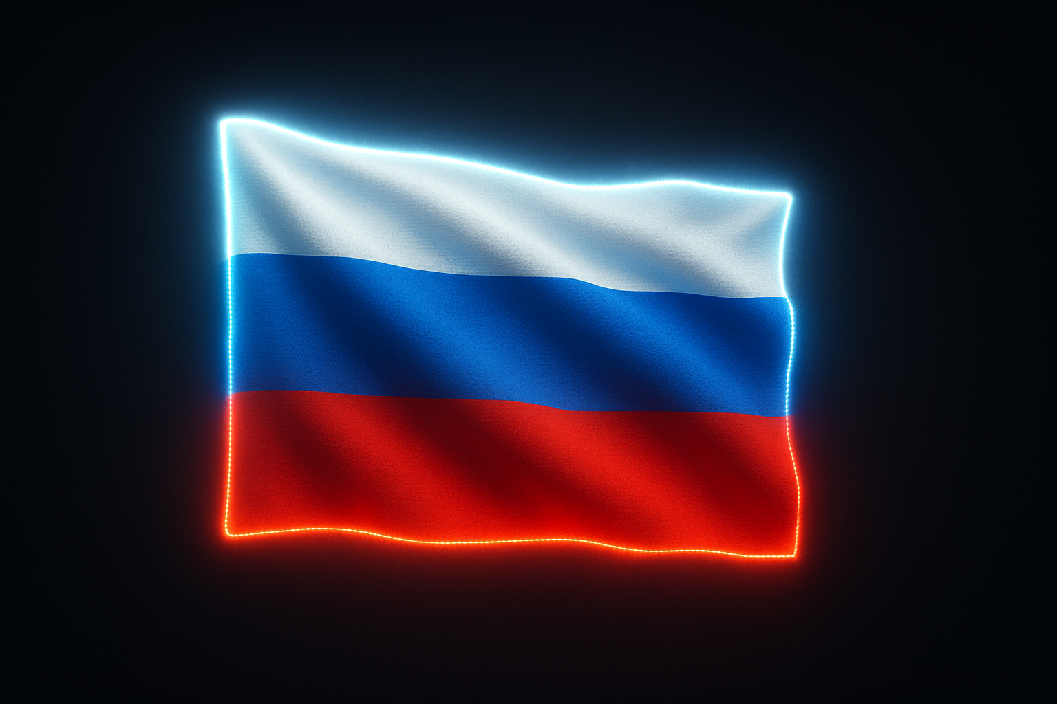 Russia Glowing Flag