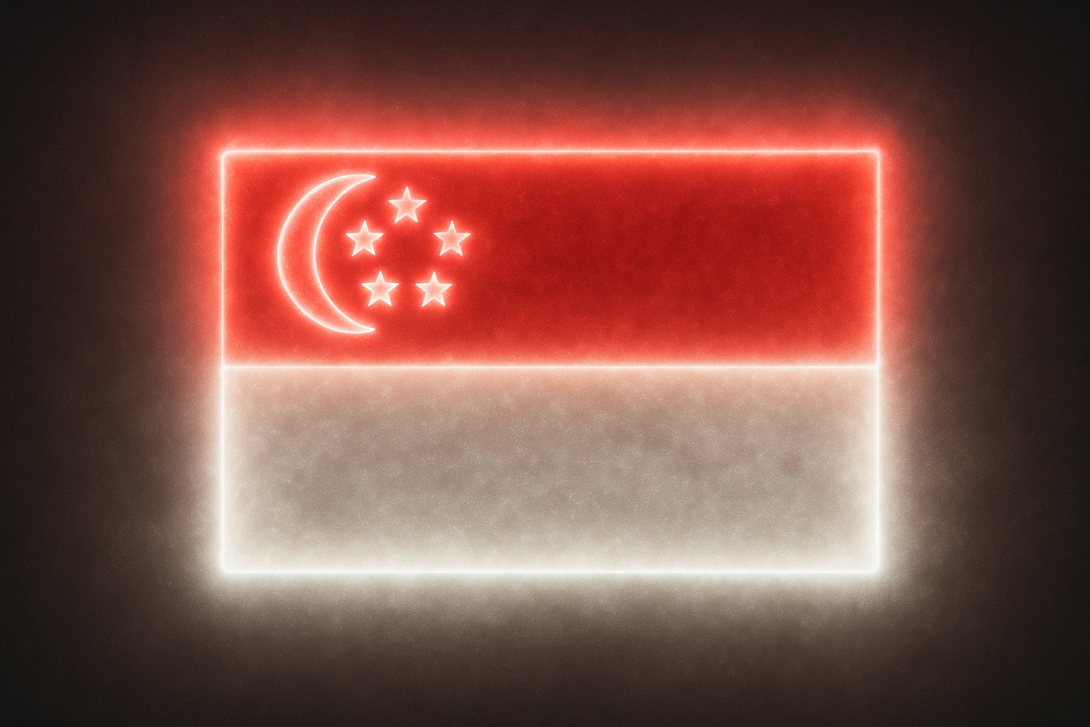 Singapore Glowing Flag
