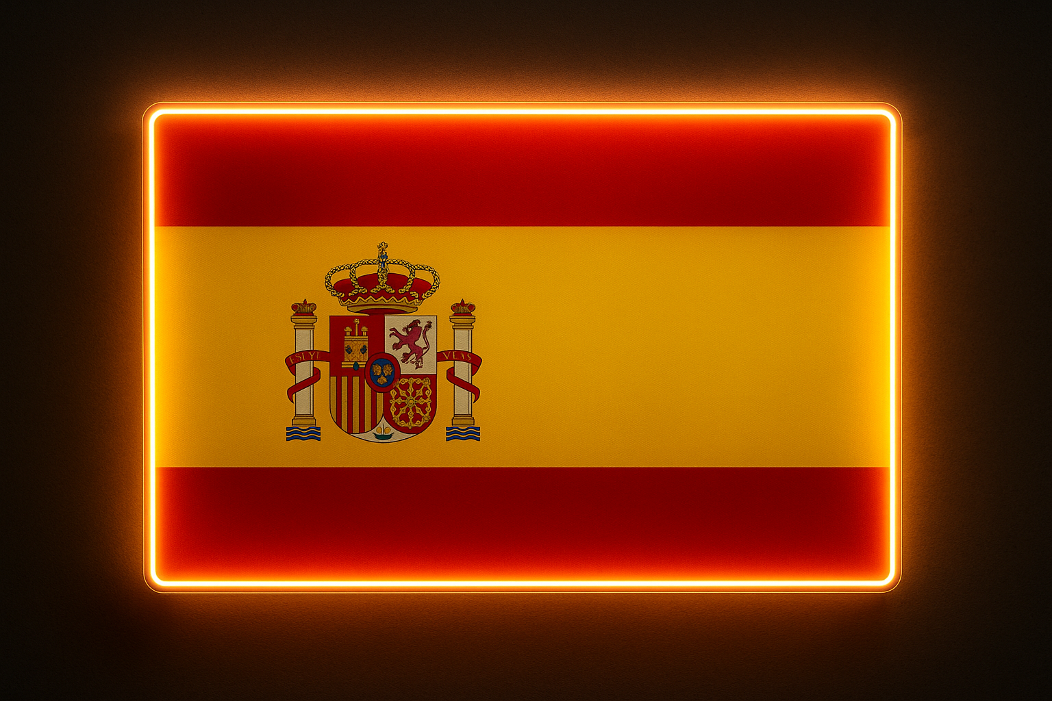 Spain Glowing LED Flag