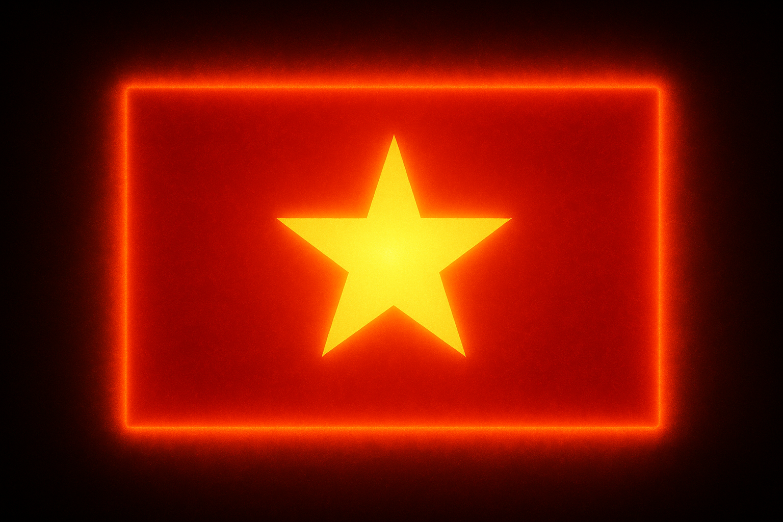 Vietnam Glowing Flag